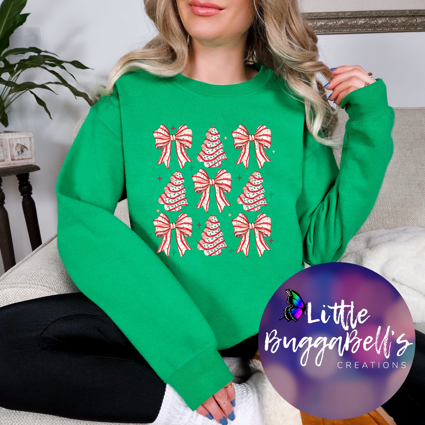 Debbie Tree Cake Coquette Sweater