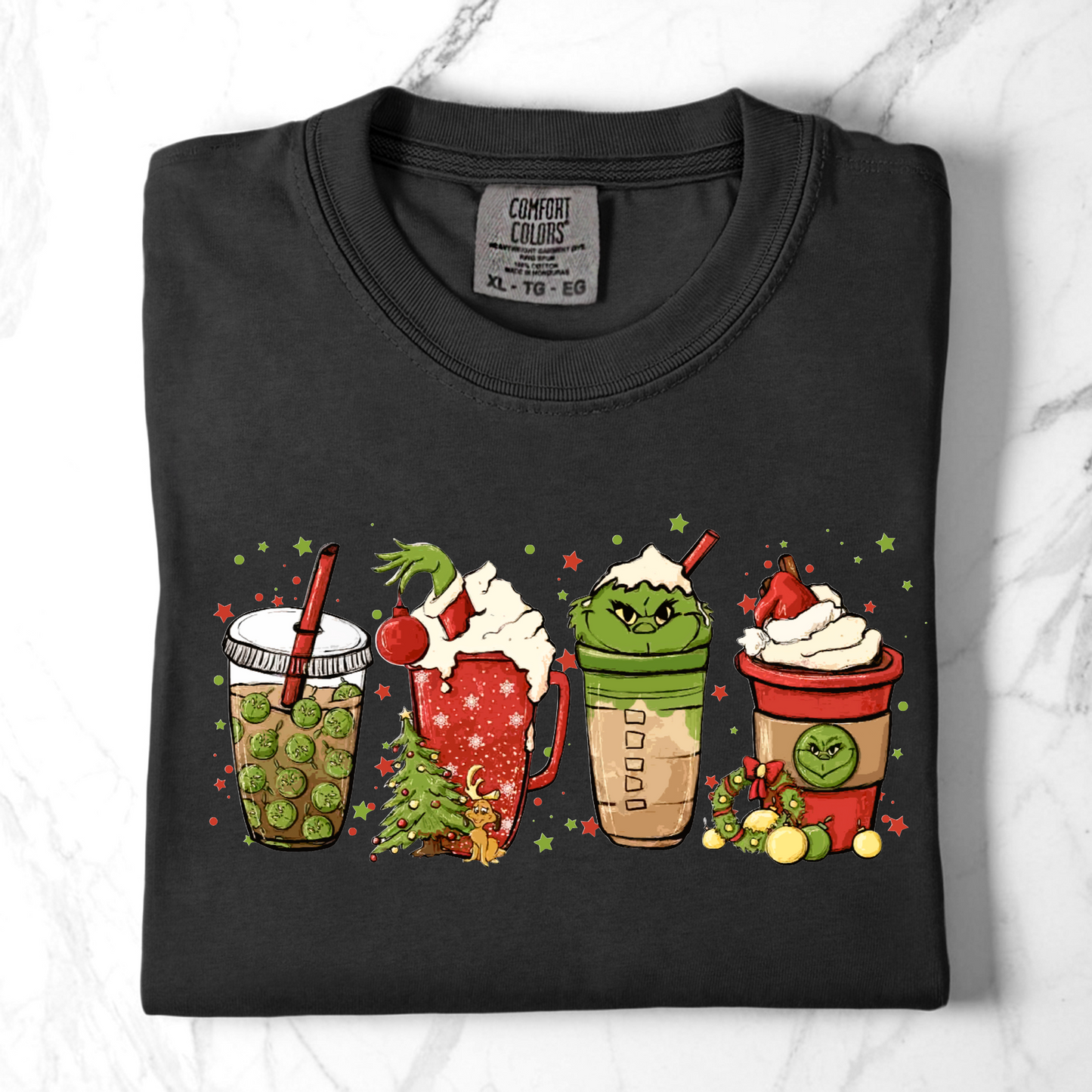 Comfort Colors Latte Coffee Green Guy TShirt