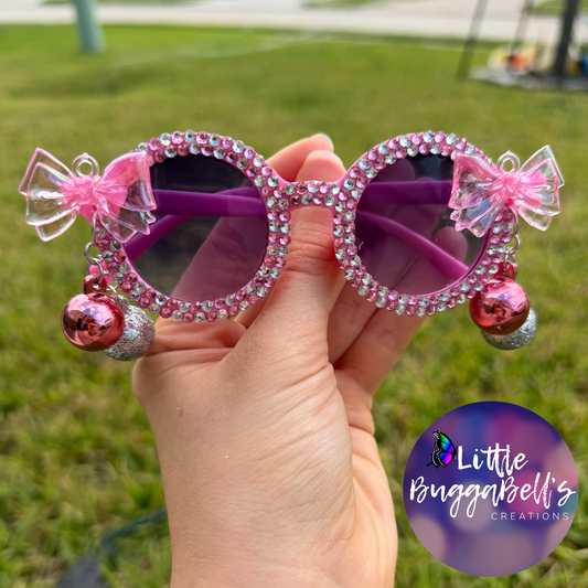 Pink Bow & Dangle Ornament Sunnies