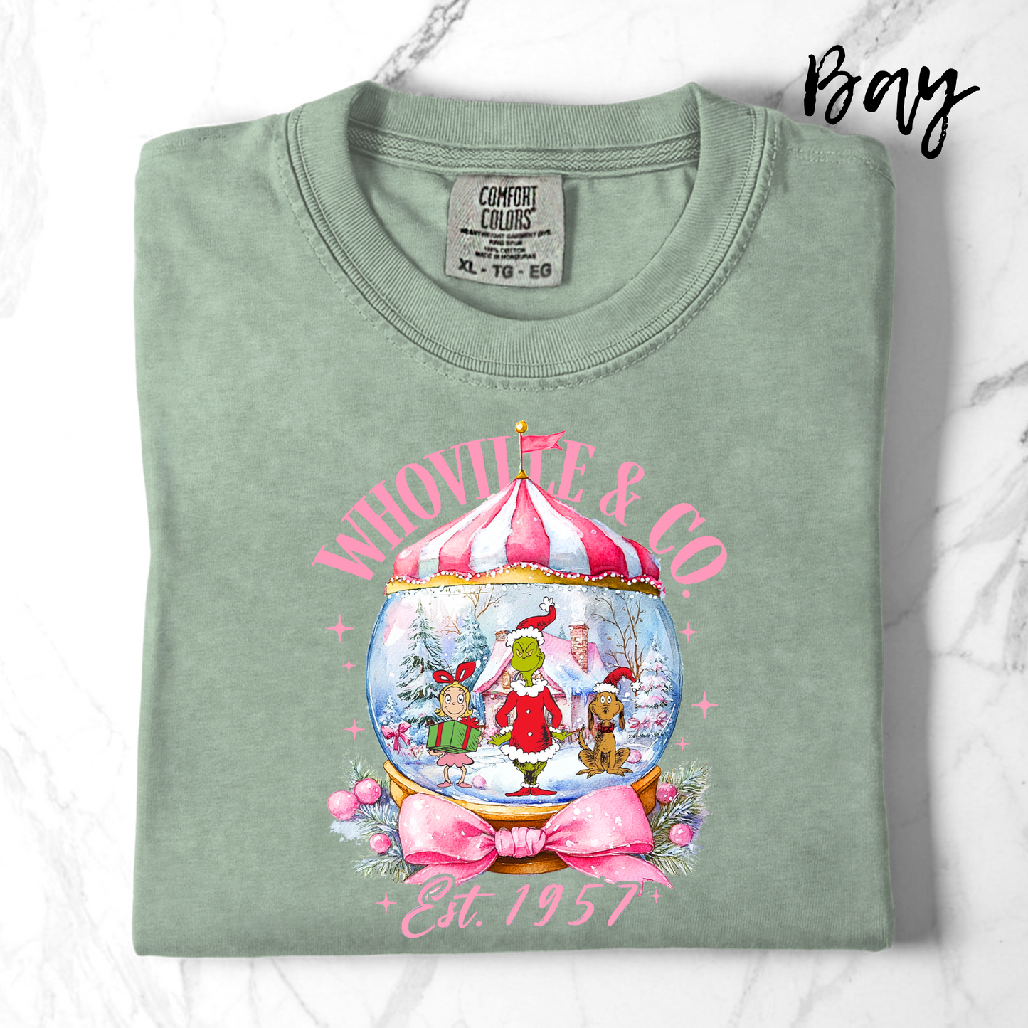 Comfort Colors Whoville Snowglobe Green Guy TShirt