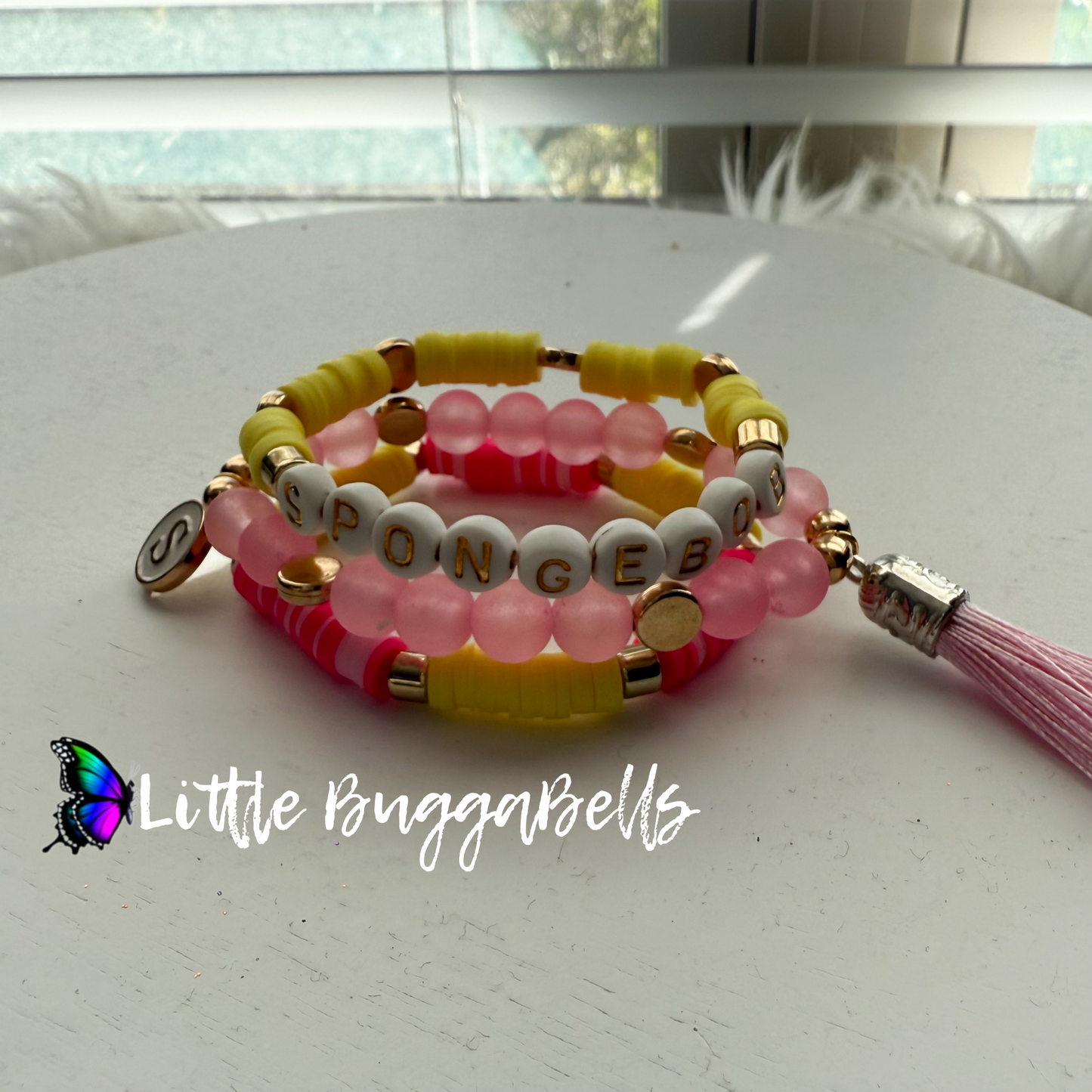 OOAK SpongeBob Necklace and Bracelet Stack Set