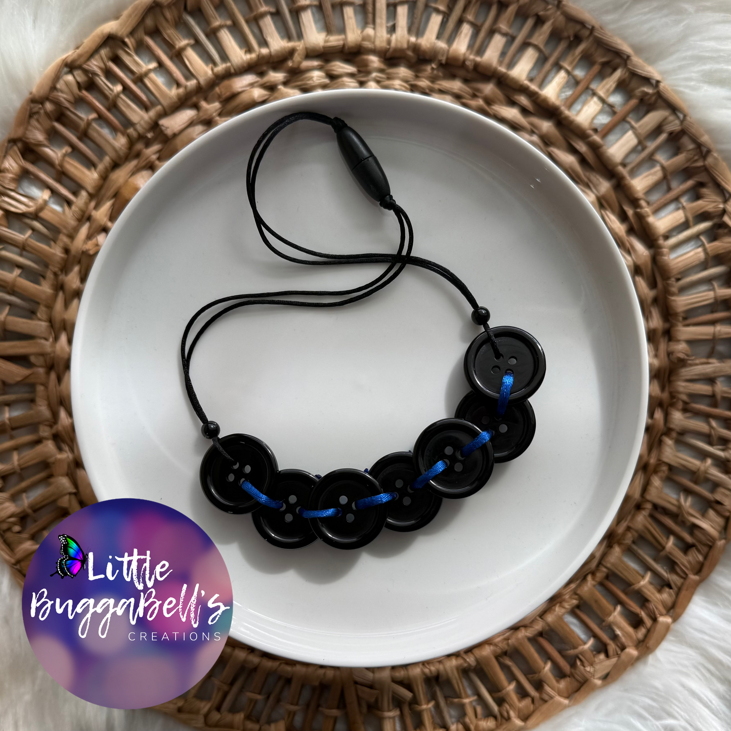 OOAK Button Girl Choker