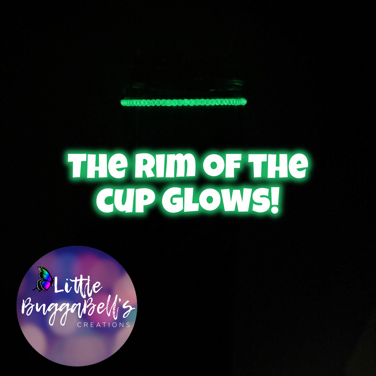 Green Guy OTT 20 Oz Glitter Tumbler (Comes with Clear Straw)