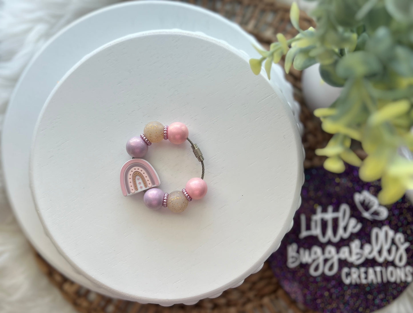 Rainbow Sherbet Glam Cup Handle Charms