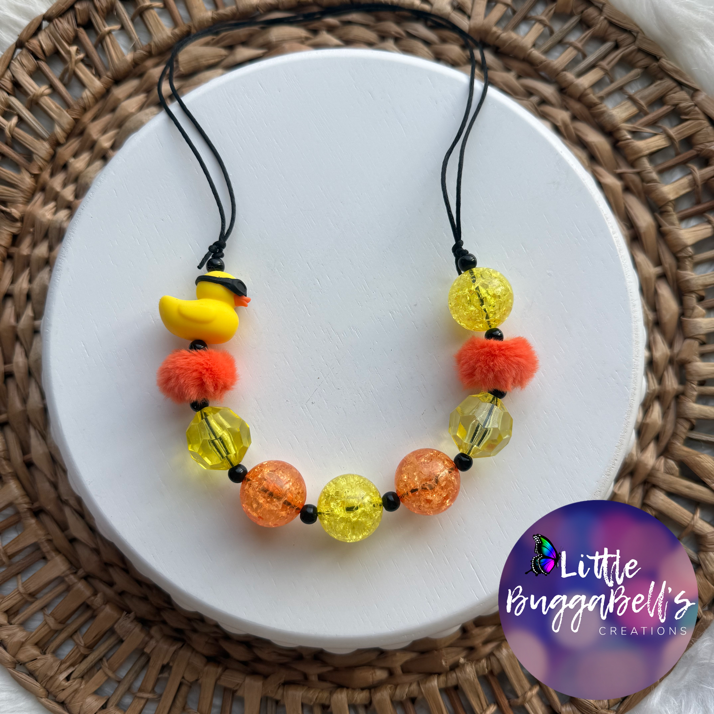 Cool as Duck Adjustable Bubblegum Necklace