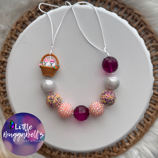 Bunny Basket Adjustable Necklace