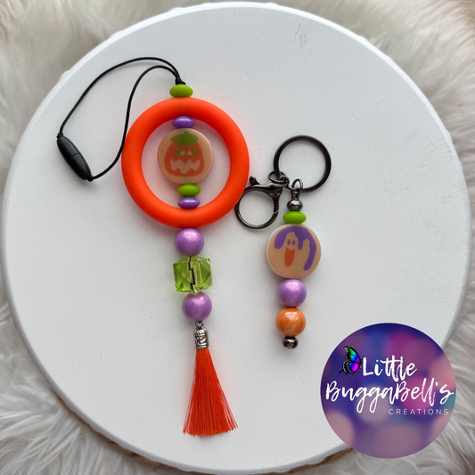2 sided Halloween Treats Car Charm and Keychain