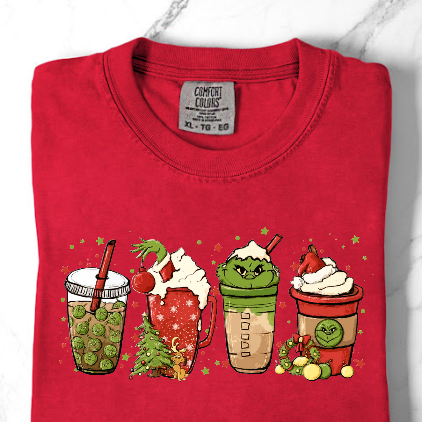 Comfort Colors Latte Coffee Green Guy TShirt