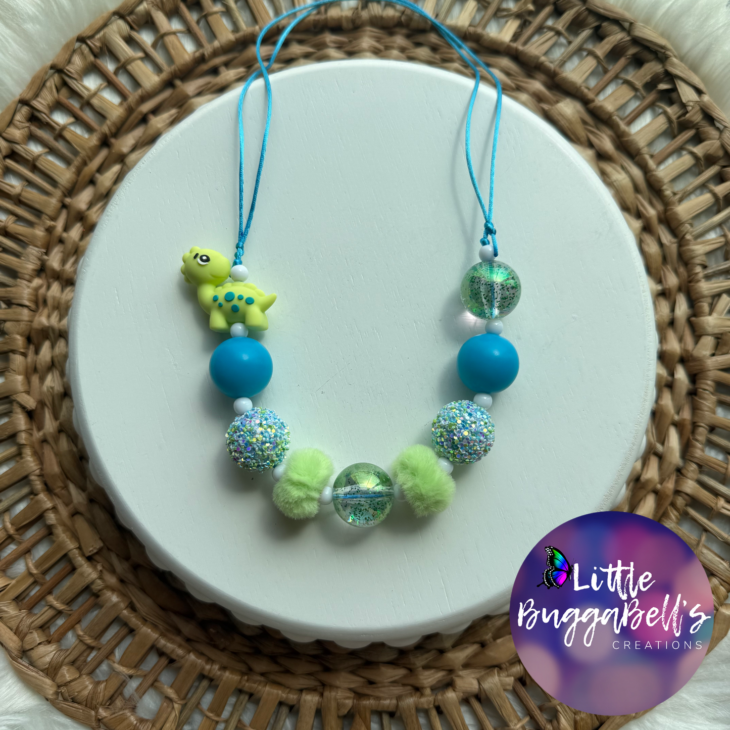AquaSaurus Adjustable Bubblegum Necklace