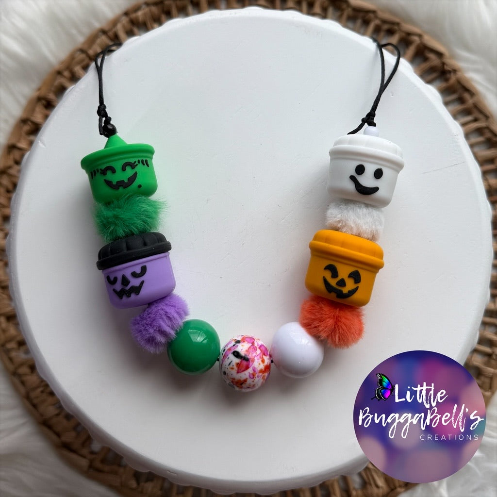 Quad McBuckets Adjustable Bubblegum Necklace