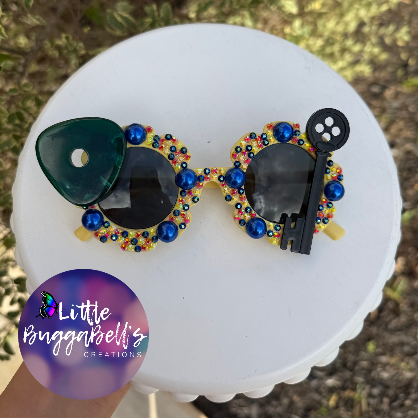 OOAK Button Girl Key Sunnies