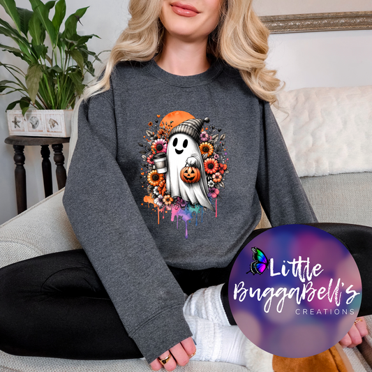 Coffee & Treats Ghost Sweater