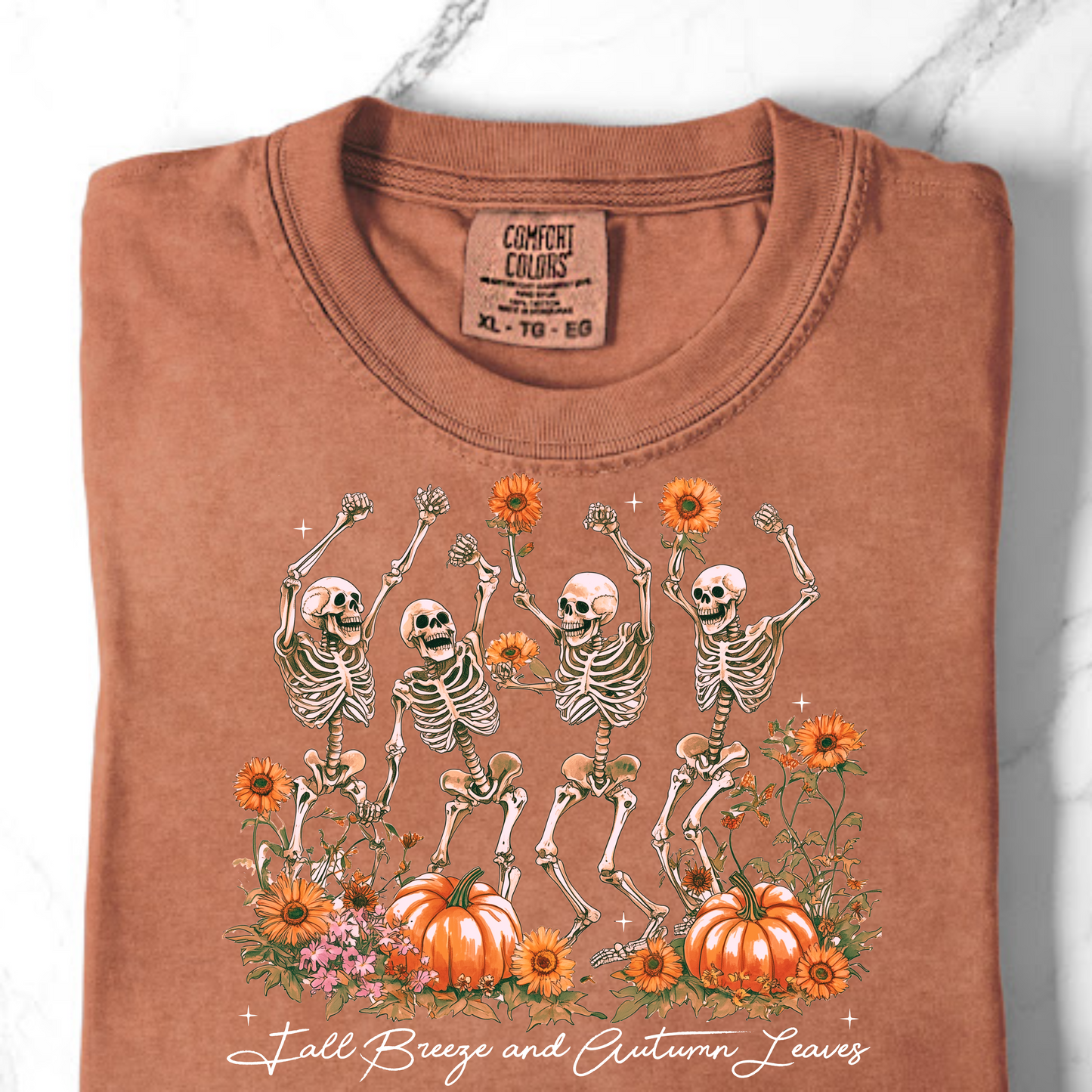 Fall Breeze and Autumn Leaves Comfort Colors Shirts