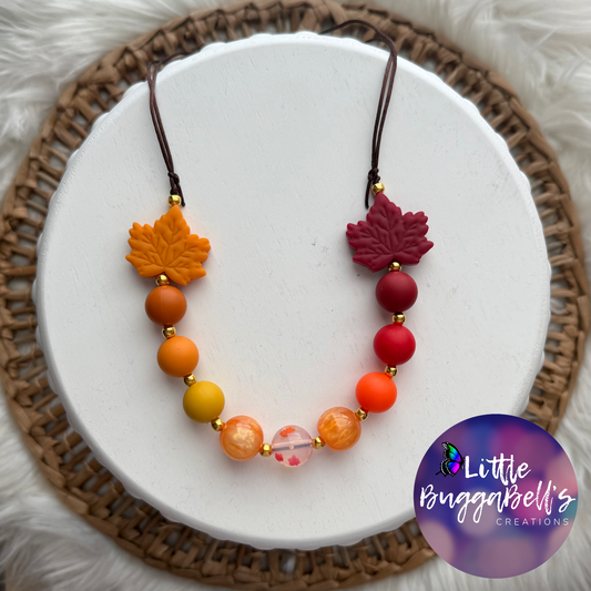 Double Leaves Silicone Adjustable Necklace
