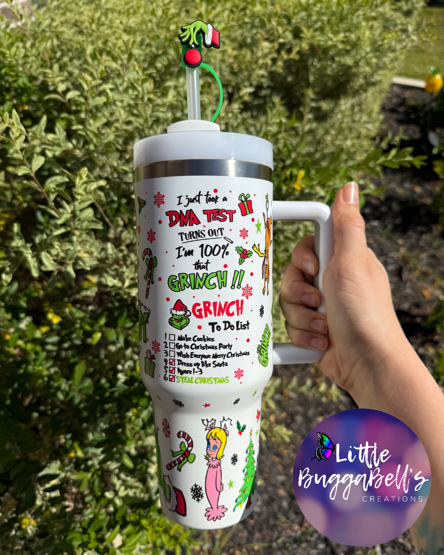 40 oz DUPE Green Guy Fully Wrapped Tumbler