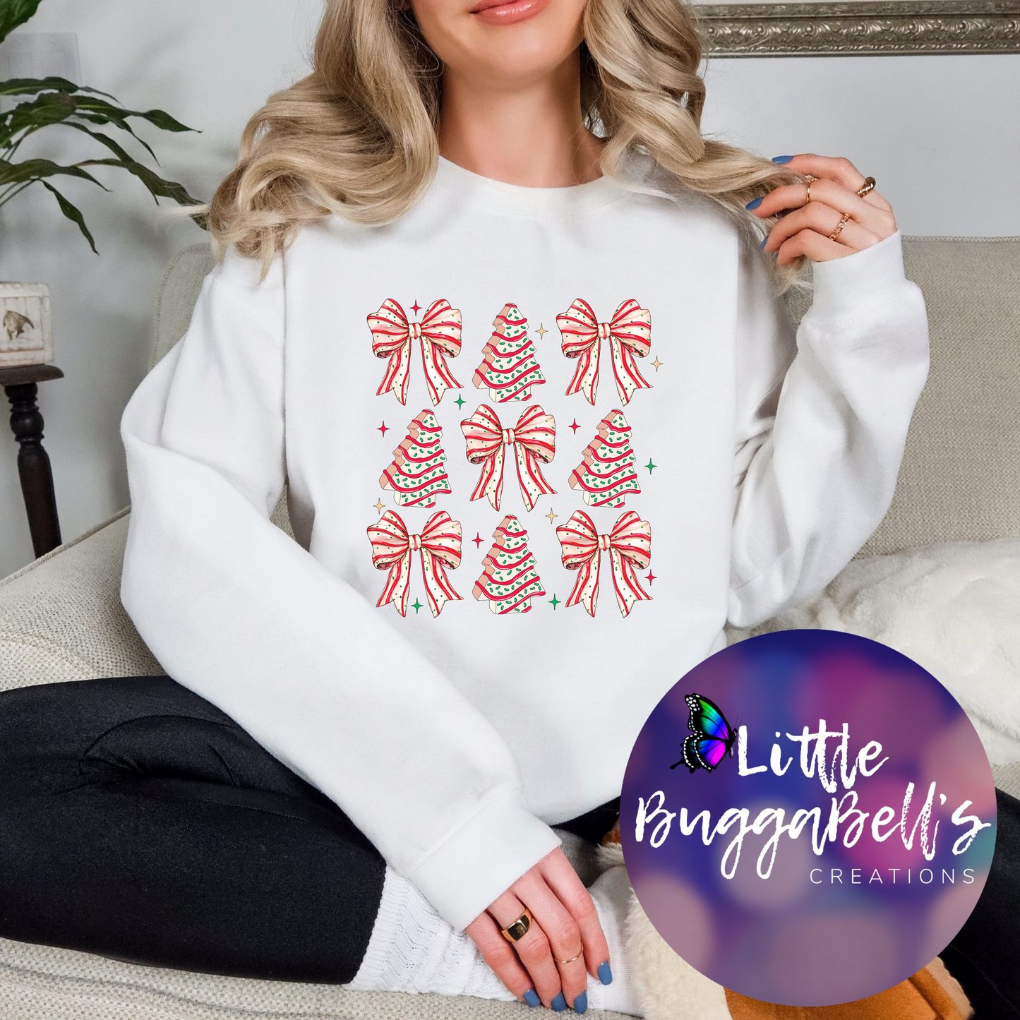 Debbie Tree Cake Coquette Sweater