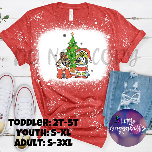 Blue Dog Christmas Youth T-Shirts