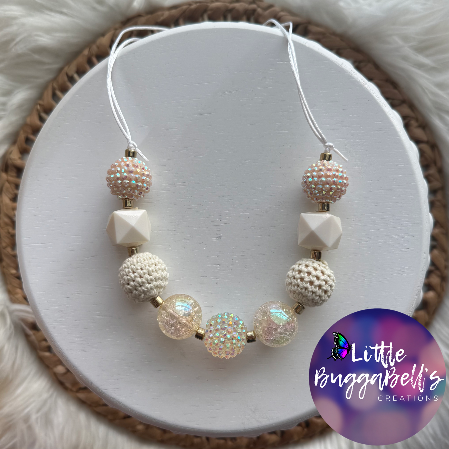 Cream Bubblegum Necklace