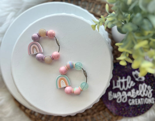 Rainbow Sherbet Glam Cup Handle Charms