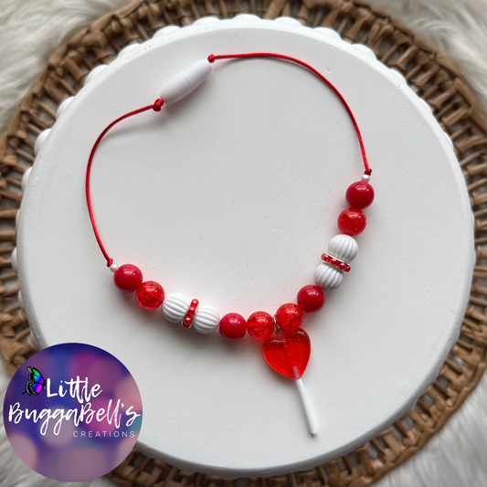 Red Lollipop Choker Necklace