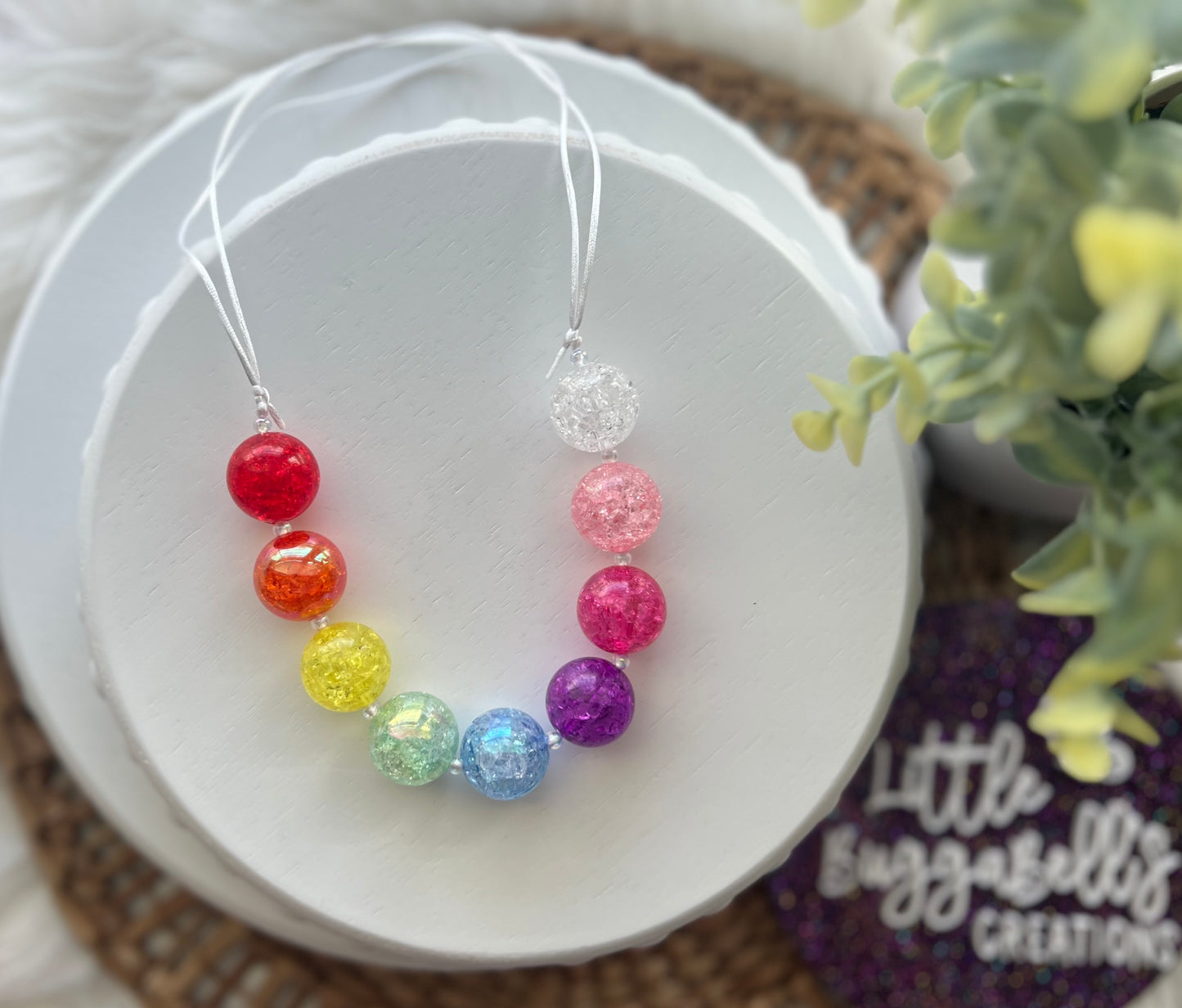 Snap Crackle Pop Rainbow Necklace