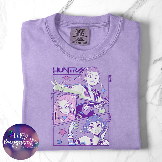 Comfort Colors K-Pop Demon Hunters HUNTR/X Girls Shirt