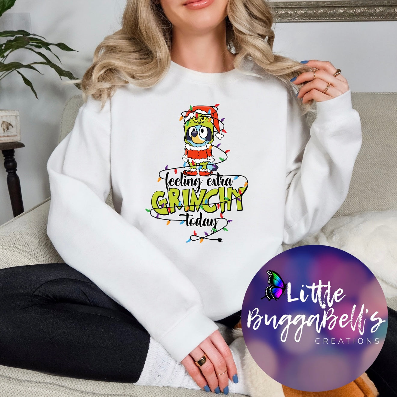 Blue Dog Green Guy Sweater