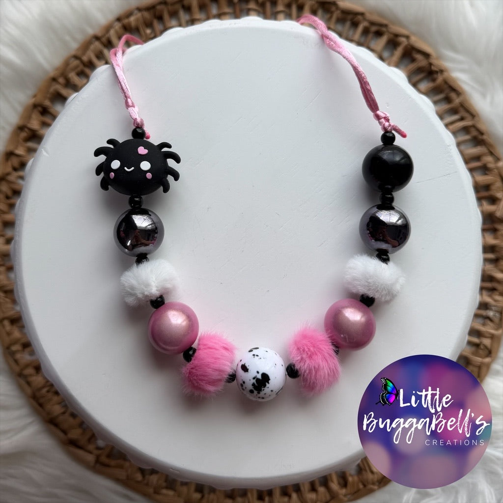 Pink Widow Adjustable Bubblegum Necklace