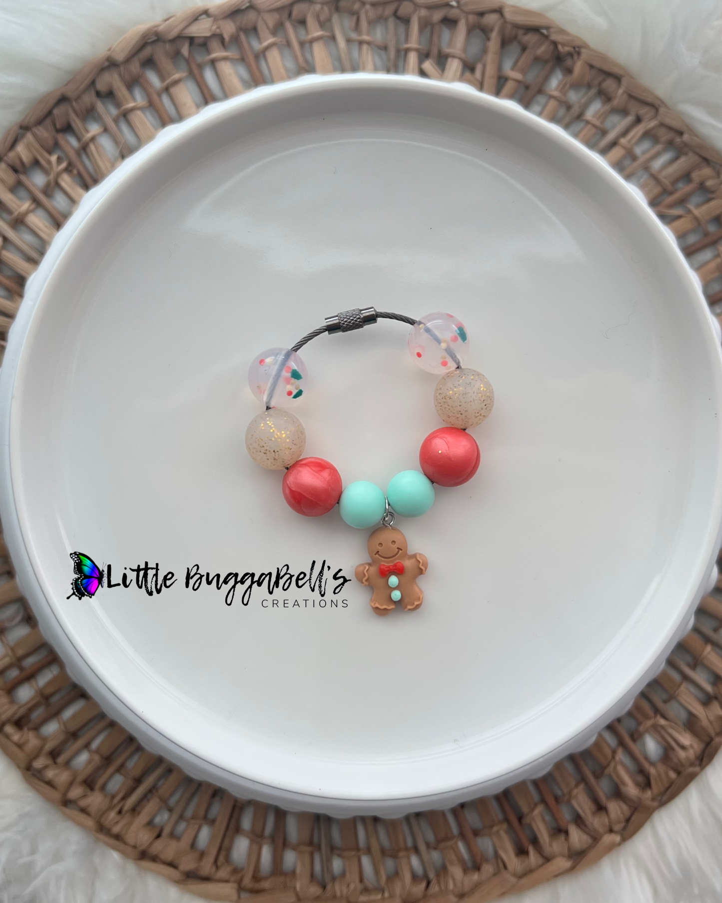 Gingerbread Gems Cup Handle Charm