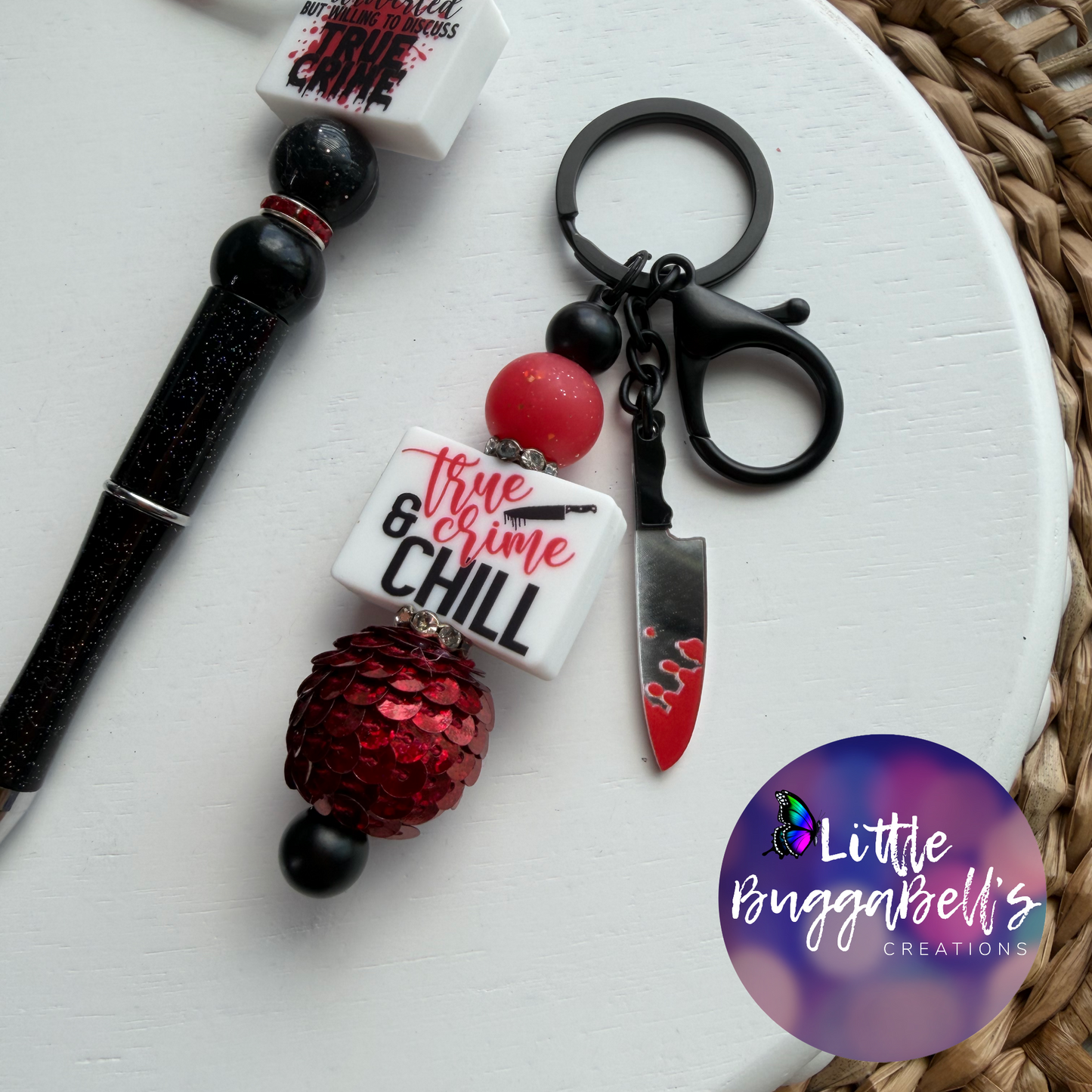 True Crime Keychain OR Pen