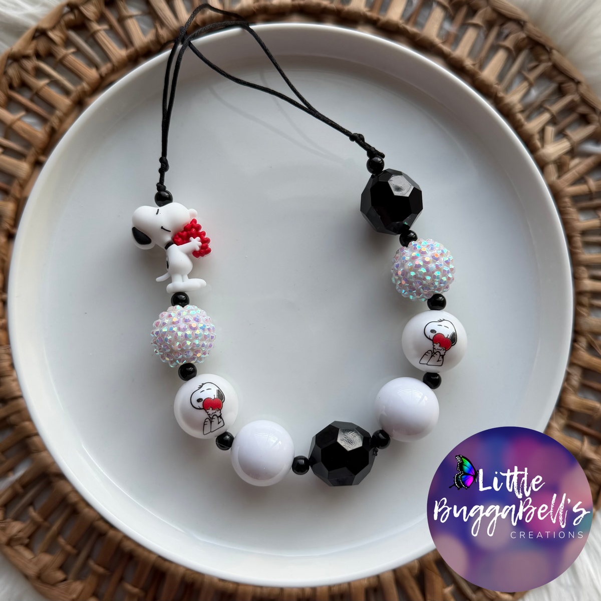 Snoopy Adjustable Bubblegum Necklace