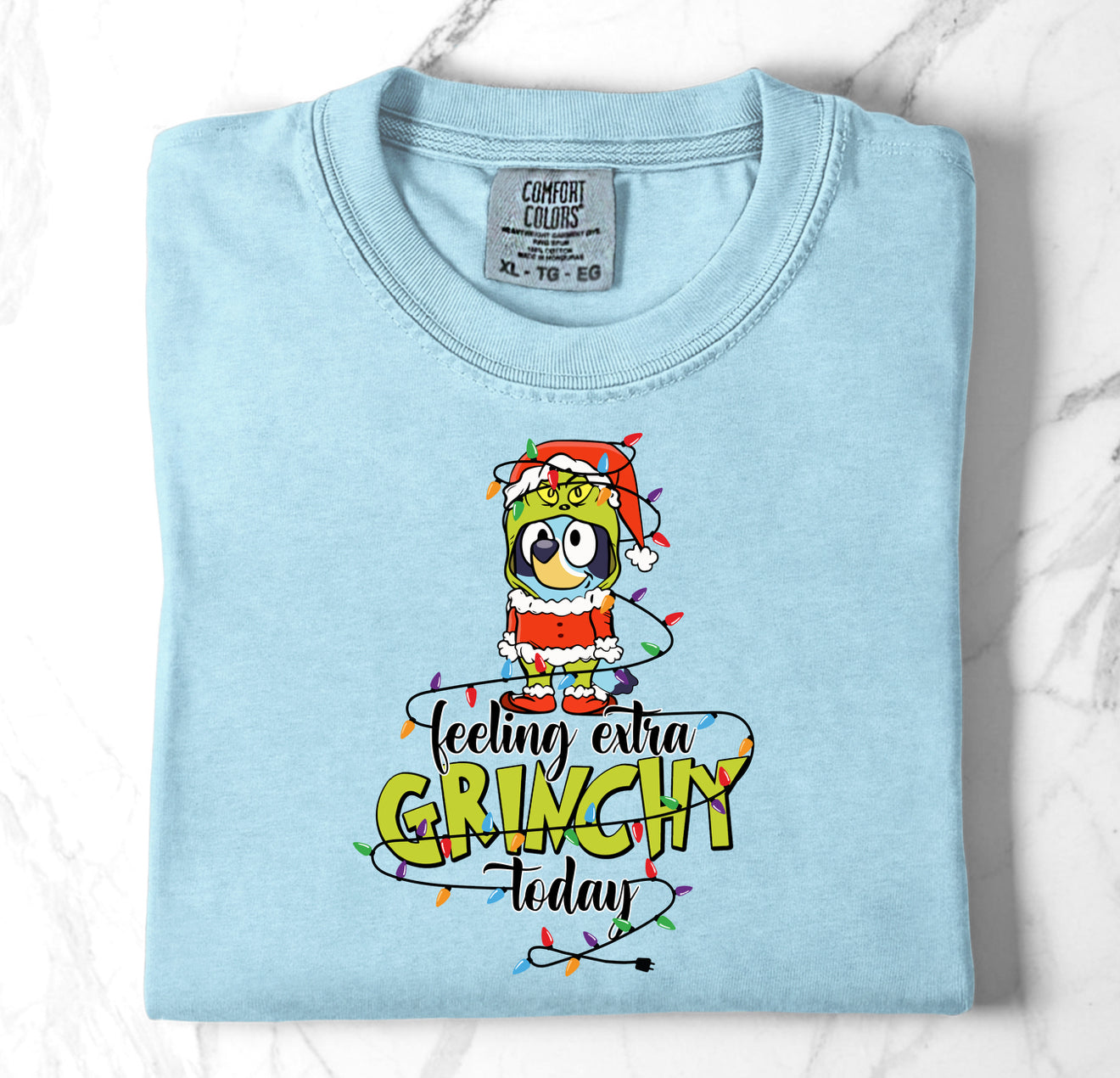 Comfort Colors Blue Dog Green Guy TShirt