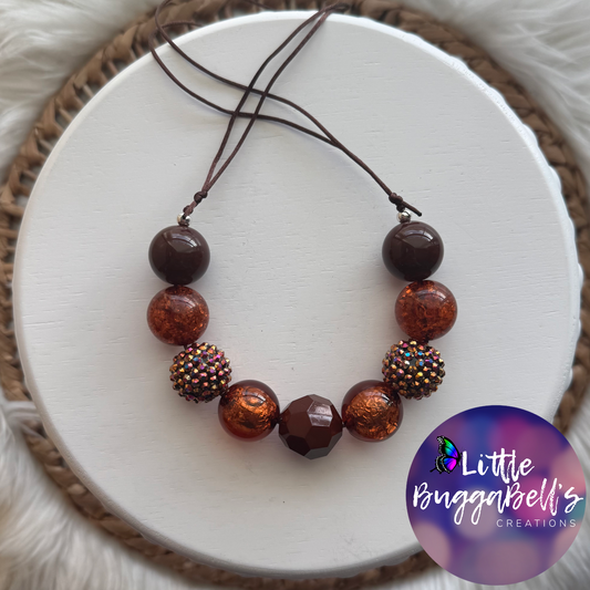 Brown Bubblegum Necklace