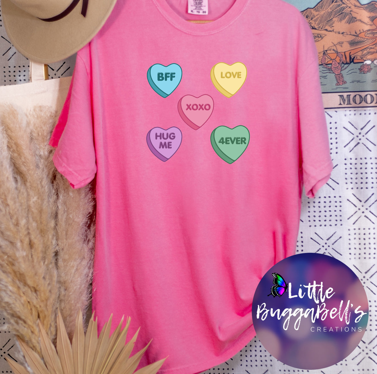 Comfort Colors Conversation Hearts Shirt