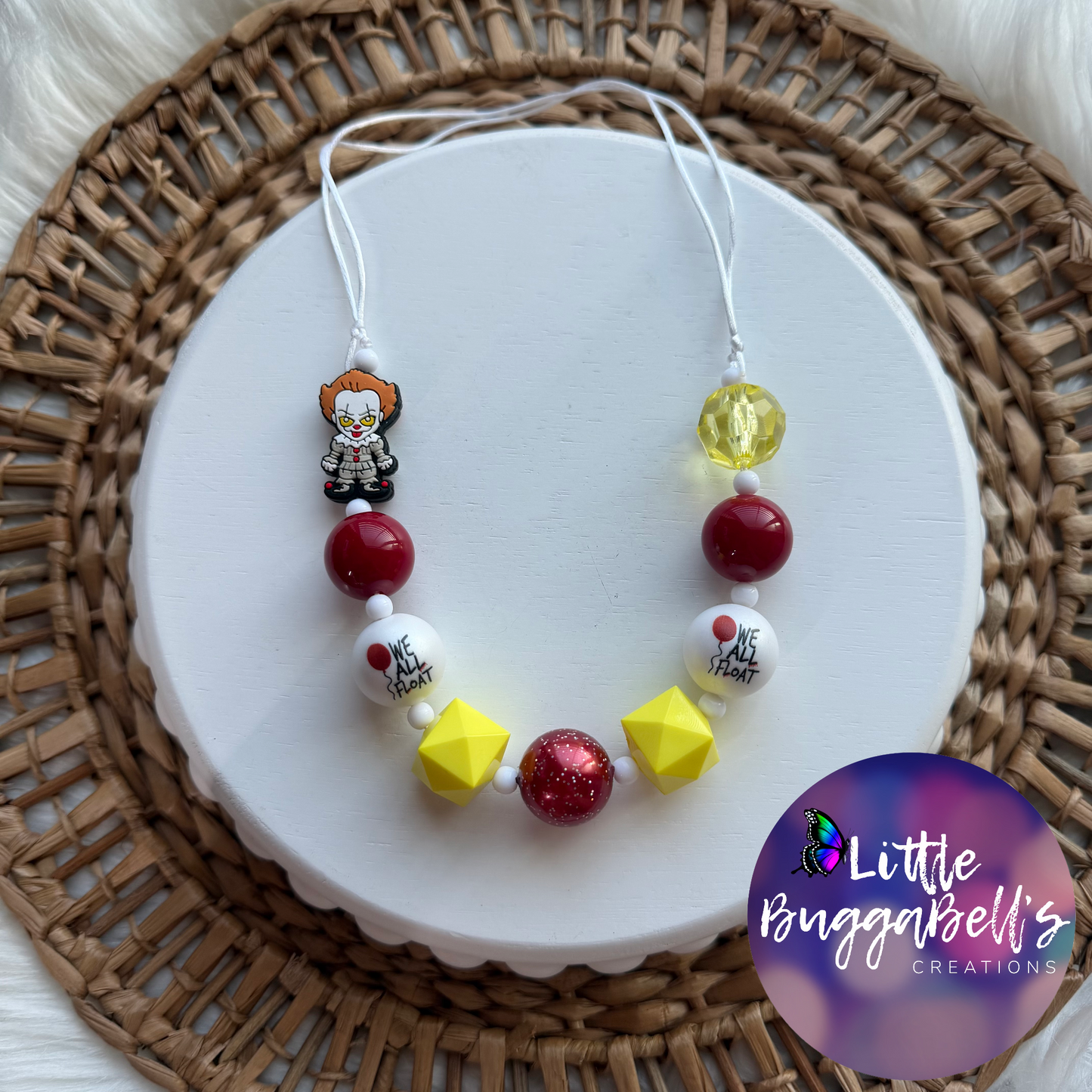 OOAK Float Full Body Adjustable Bubblegum Necklace