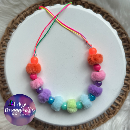 Neon Fuzz Bitty Adjustable Necklace