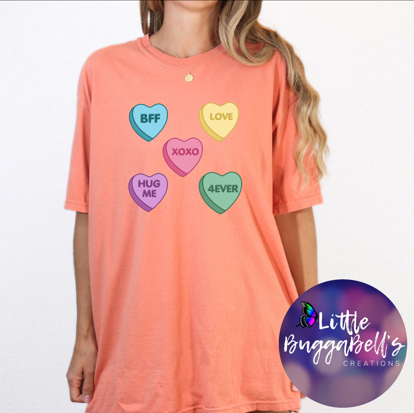 Comfort Colors Conversation Hearts Shirt