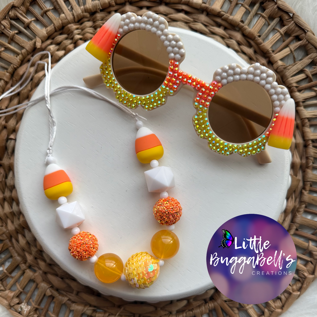 Candy Corn Sunnies and Necklace