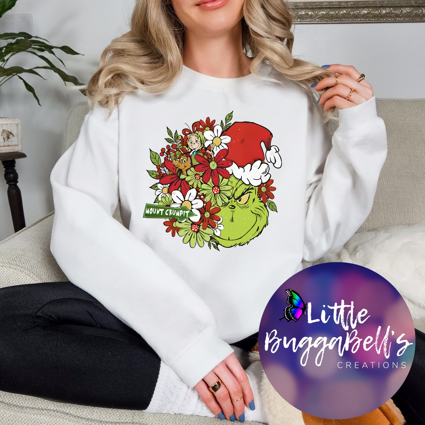 Floral Green Guy Sweater