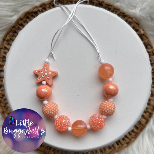 Starfish Adjustable Bubblegum Necklace