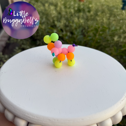 MINI Silicone Glow in The Dark Bead Balloon Dogs Desk Buddy READ DESCRIPTION