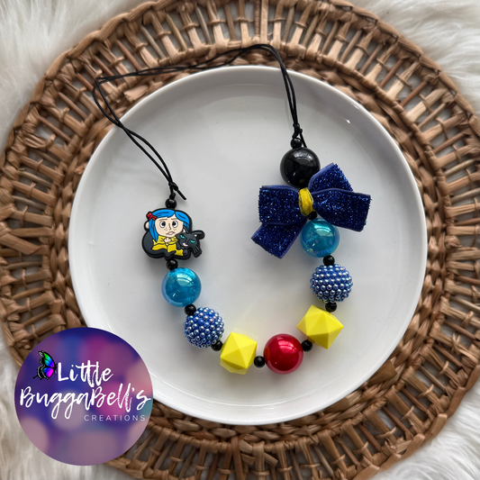 Button Girl Adjustable Bubblegum Necklace