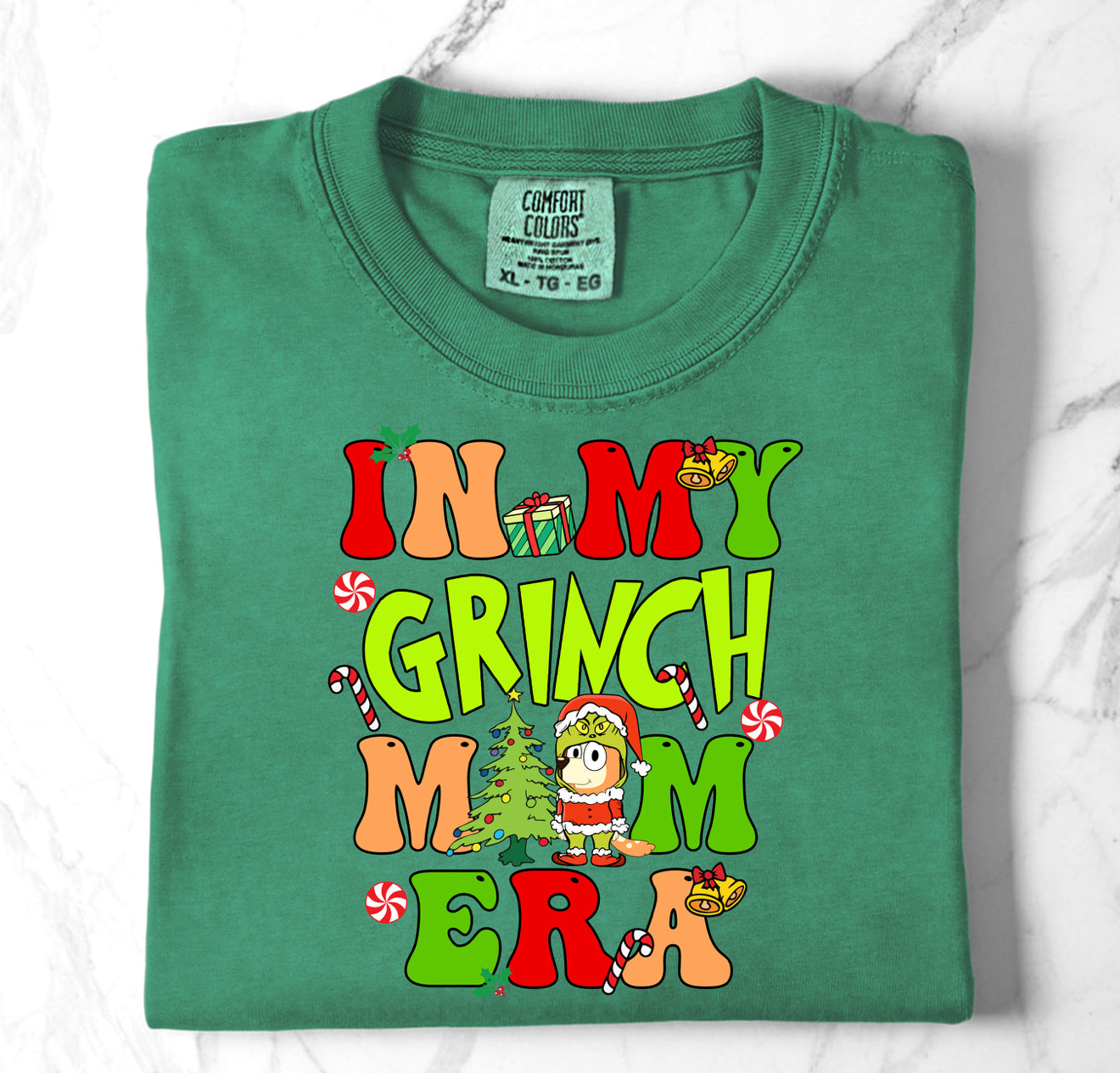 Comfort Colors Blue Dog Mom Green Guy Era TShirt