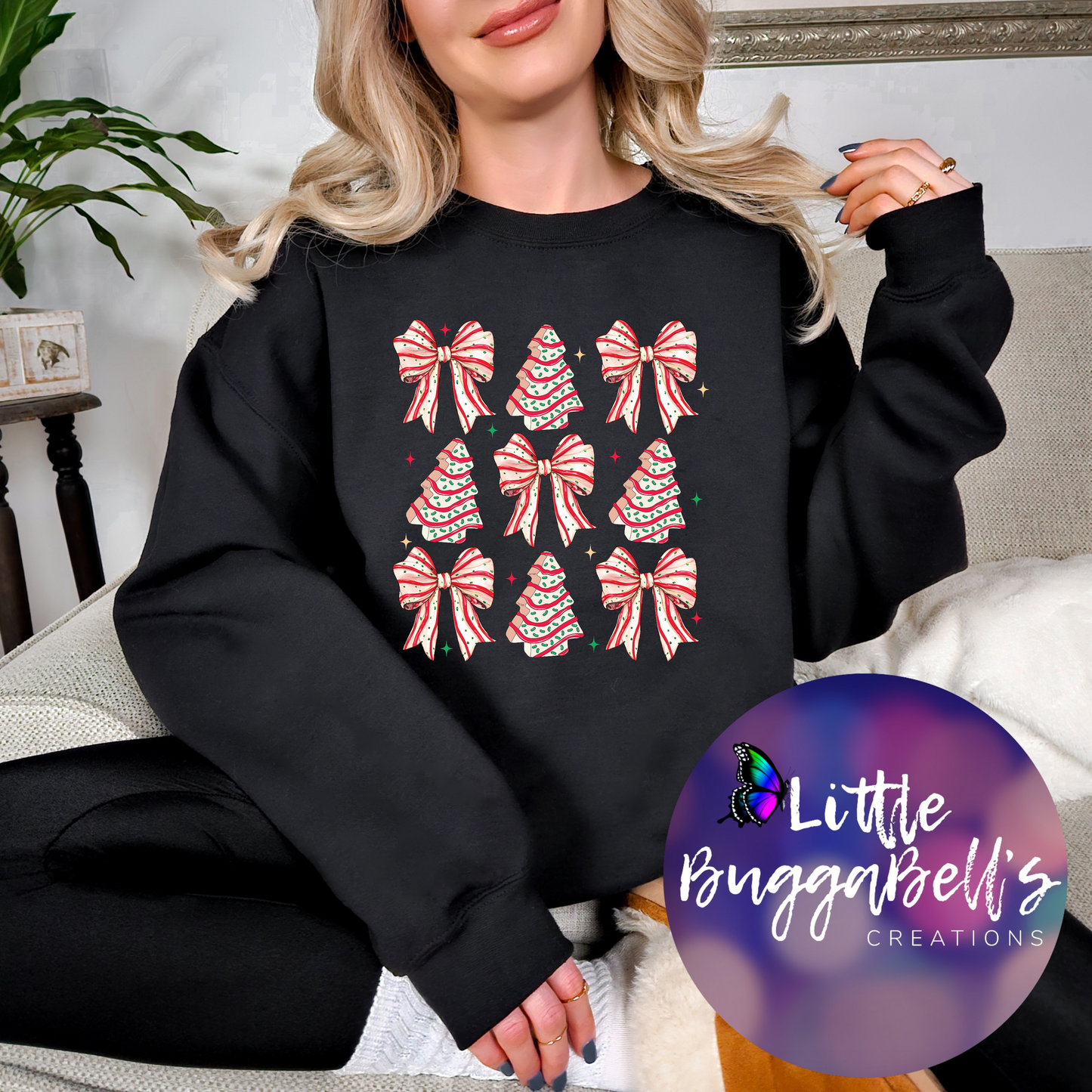 Debbie Tree Cake Coquette Sweater