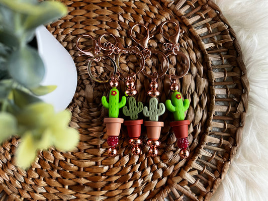 Cactus Pot Keychains