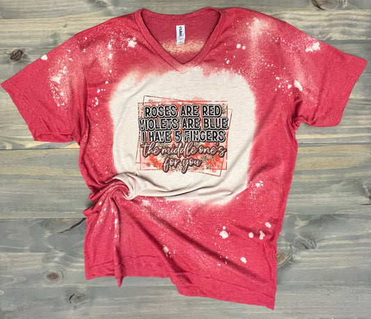 Poetic Valentine Bleached T-Shirt